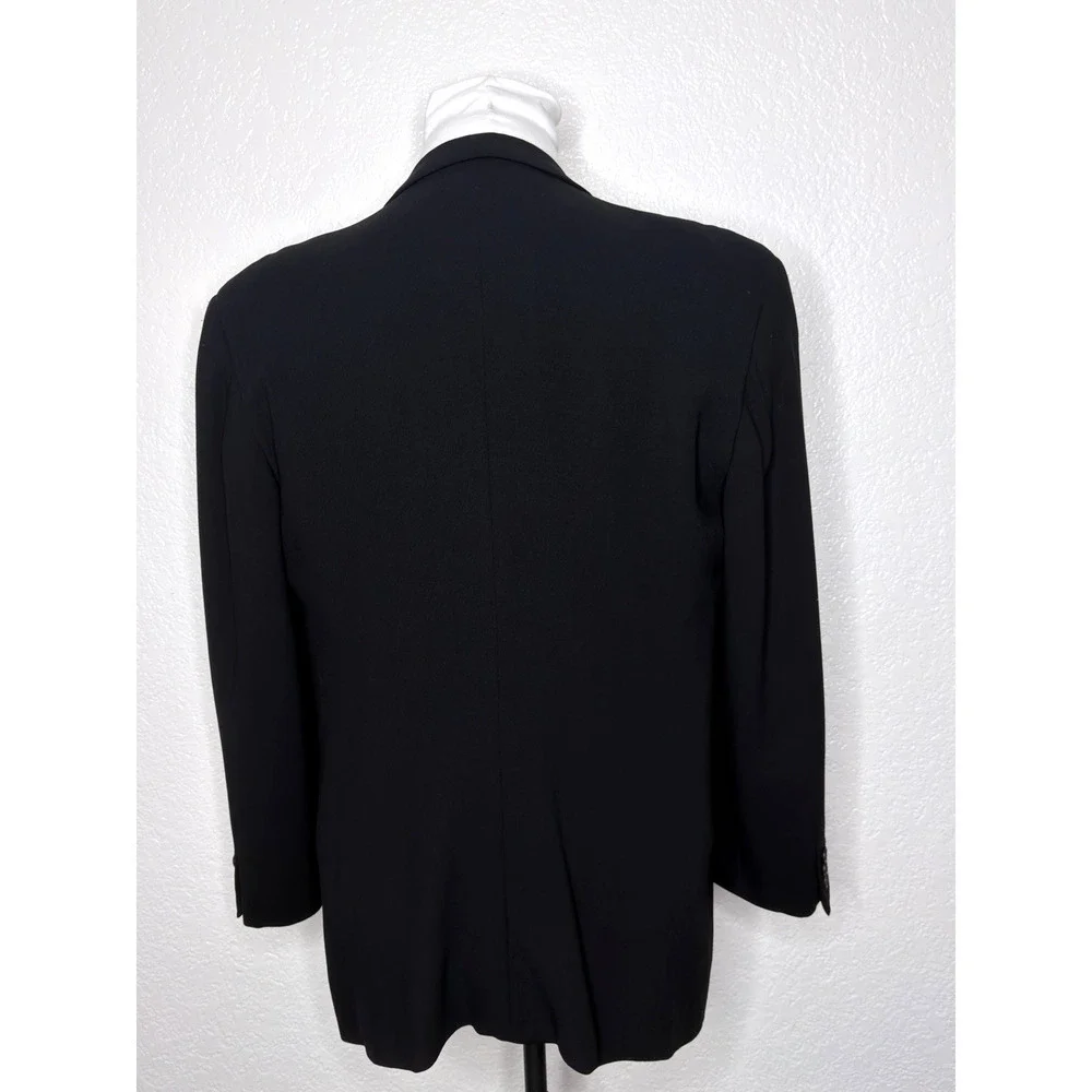 VTG Giorgio Armani LeCollezioni Italy 44R Black Tuxedo Jacket Business Sportcoat